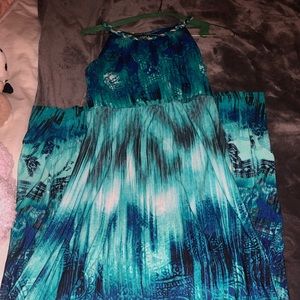 Blue maxi dress